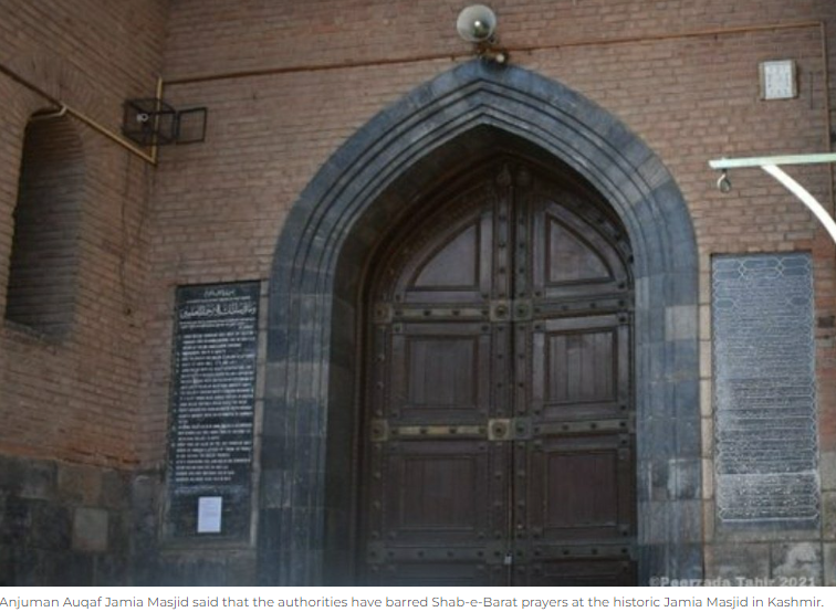 Kashmir Mosque locked